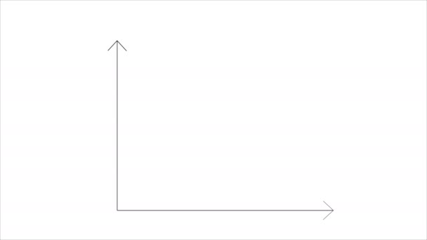 Growing graph with green arrow video animation