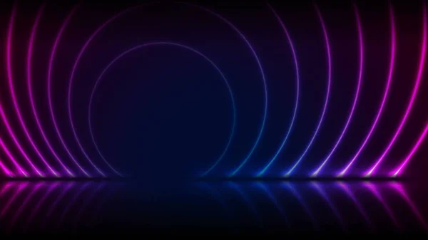 Blue ultraviolet neon laser circles technology background