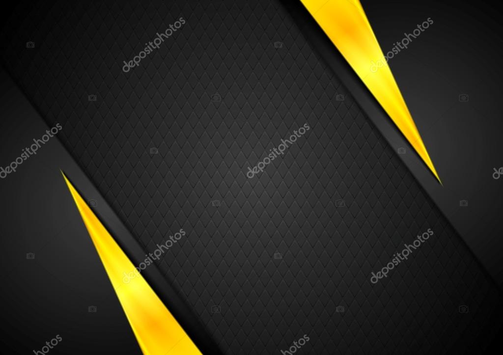 Dark contrast Dark contrast black yellow background — Stock Vector