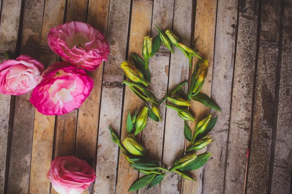 Dekorationen Frauentag Blumen Knospen Eustomie Nummer 8 — Stockfoto