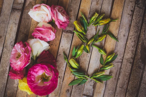 Decoraciones Día de la Mujer flores brotes eustomía número 8 — Foto de Stock