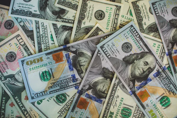 Para arka plan kazık 100 dolar faturaları banknot