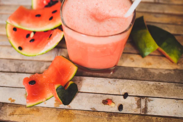 Waternelon and  watermelon shake smoothie — Stock Photo, Image