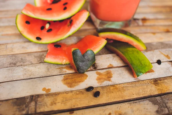 Waternelon shape heart — Stock Photo, Image