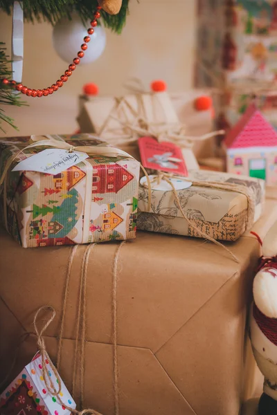 Navidad vintage regalos — Foto de Stock