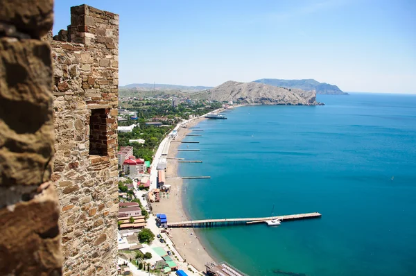 Şehre Sudak, kale görünümünden Üstten Görünüm