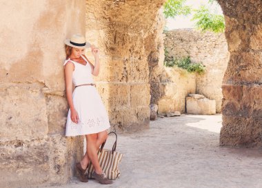 Carthage, antik kalıntılar, kadın Gezgin