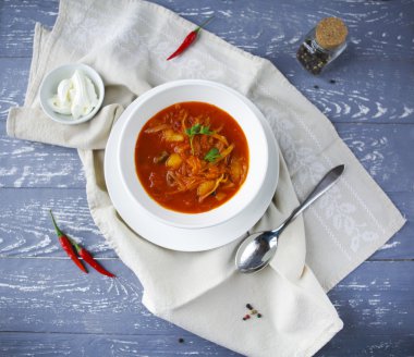 Borç, Rus ulusal kırmızı çorbası. 