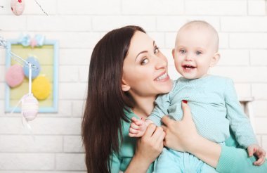 Anne ve bebek birlikte vakit