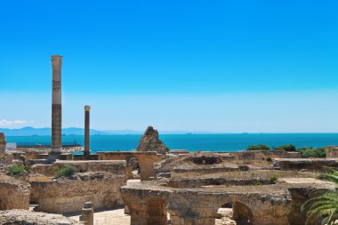 Ruins of Antonine Baths at Carthage clipart