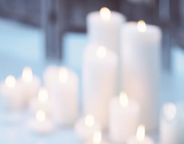 Candles flame with bokeh — Stock Photo, Image