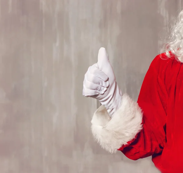 Санта Клаус поднял большой палец — стоковое фото