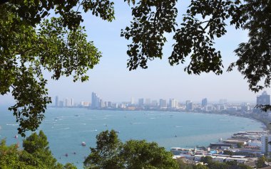 Pattaya beach görünümü. Tayland