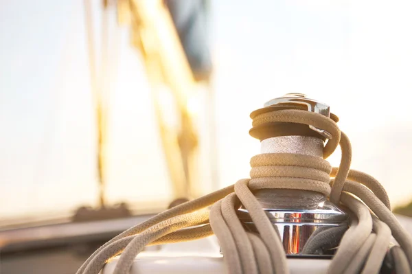 Sailboat detailed parts. Yachting concept — Stock Photo, Image