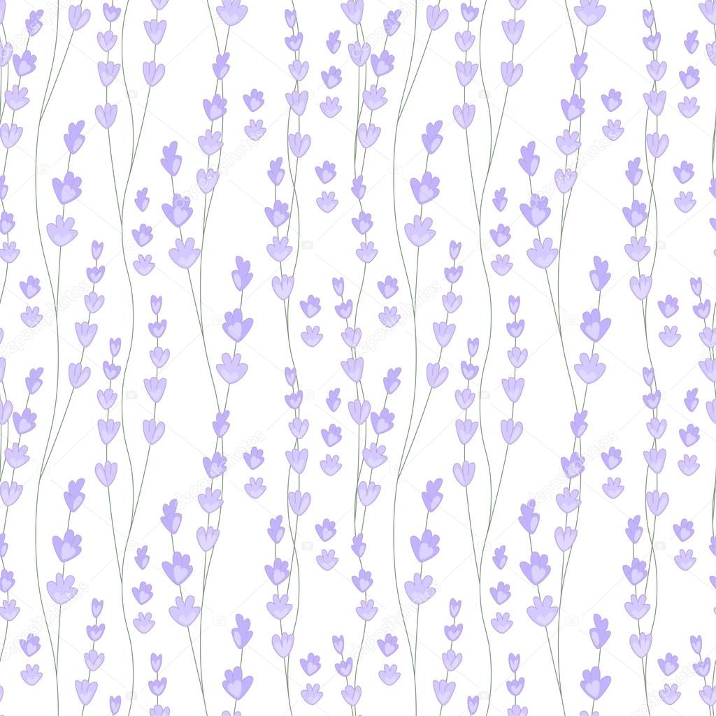 Floral seamless pattern with stylized lavender branches. Endless texture for your design, decoration,  greeting cards, posters,  invitations, advertisement.