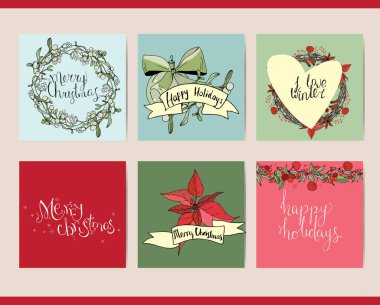 Farklı kare Noel şablonlarıyla ayarla