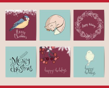 Farklı kare Noel şablonlarıyla ayarla