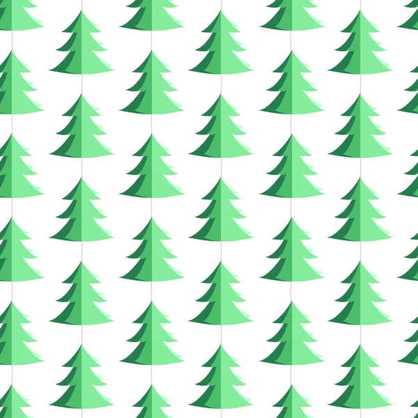 Seamless Pattern Christmas Trees Collection Endless Texture — Stock Photo, Image