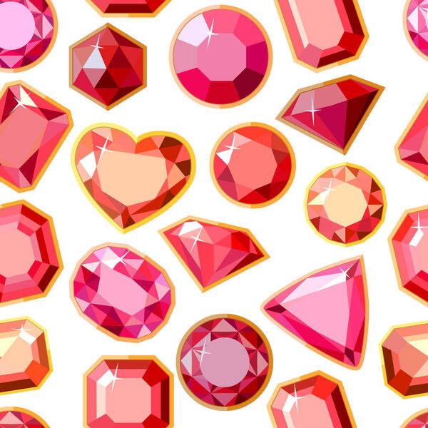 Seamless pattern with jewels. Endless texture for your design.