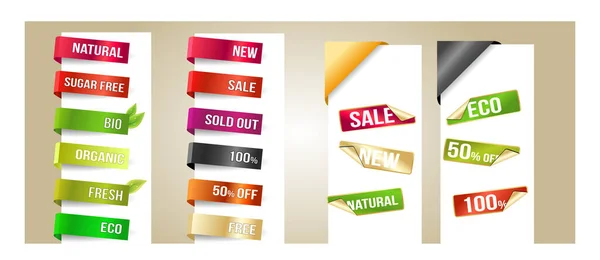 Set Different Labels Advertisement Sales — Stock Photo, Image