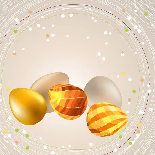 复活节模板 上面有彩蛋和春节的象征 — 图库矢量图片