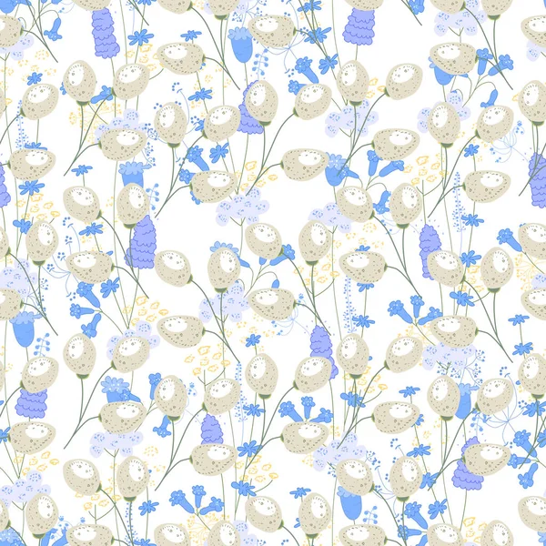 Seamless Easter Pattern Pussy Willow — Stockfoto
