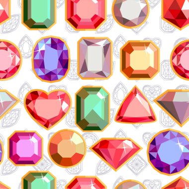 Mücevherlerle kusursuz desen. Tasarımınız için sonsuz doku.