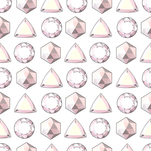 Sömlöst Mönster Med Diamanter Ändlösa Lysande Struktur För Modedesign — Stock vektor