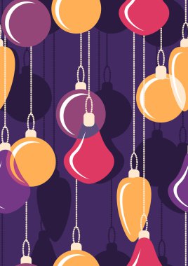 Noel bals asılı. Sorunsuz. Vektör çizim