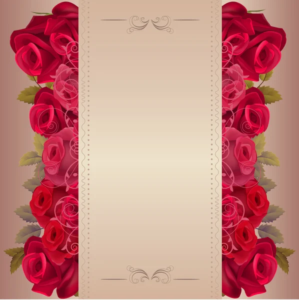 Frame with  flowers — Stock Vector