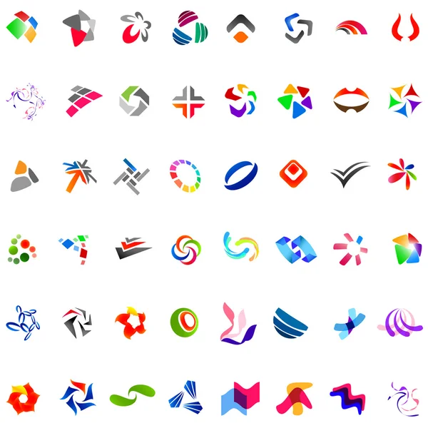 48 verschillende abstracte trendy symbolen — Stockvector