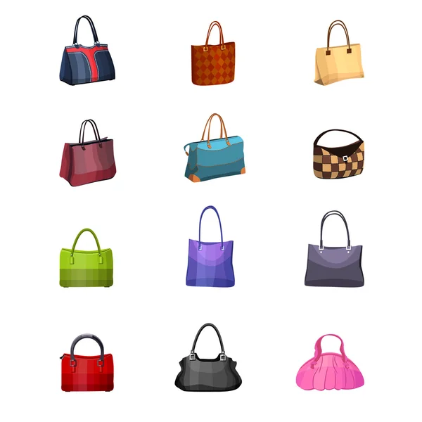 Women s fashion collection of bags. — Stock Vector