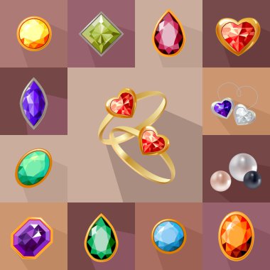 Templates with gem stones and jewelry. For your design