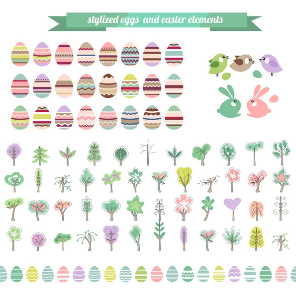 Paper, template, design, style, element, object, background, pattern, illustration, vector, floral, nature, plant, summer, spring, simple, cute, beautiful, easter, holiday, happy, flora, stylize, scrapbook, white, pretty, funny, scrapbooking, egg, ra — 图库矢量图片