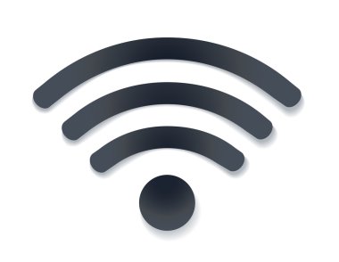 Gölge vektör çizim ile WiFi simgesi. Ücretsiz wi-fi hotspot