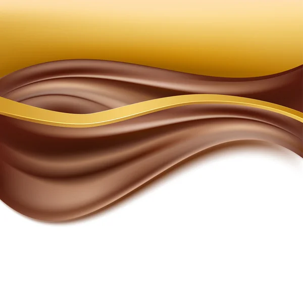 Fondo dorado cremoso chocolate. Backgorund abstracto. vector — Vector de stock