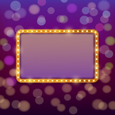 Ampulleri bulanık masal zemin üzerine altın çerçeveli. V