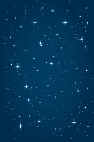 Fondo estrellado noche azul. Vector plantilla de diseño vertical — Archivo Imágenes Vectoriales