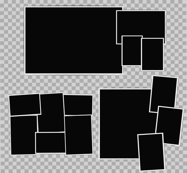 Komposition des Fotoalbums auf transparentem Hintergrund — Stockvektor