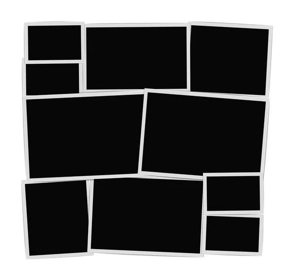 Photo frames album composition on white background. Vector desig — Stock Vector