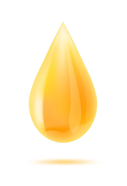 Honey drop on white. vector illustration. Symbol of liquid honey — Stock Vector