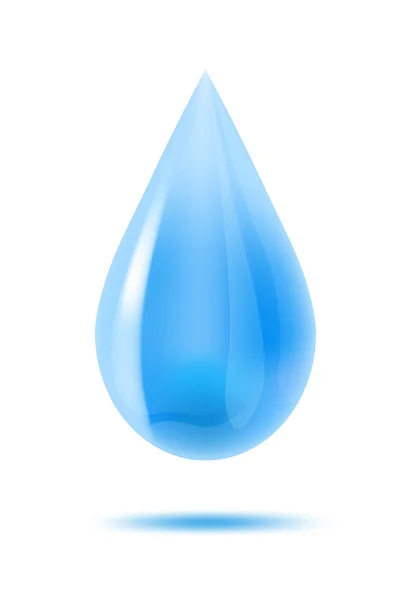 Gota de agua sobre blanco. Ilustración vectorial — Archivo Imágenes Vectoriales