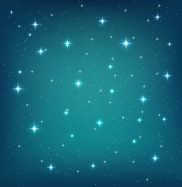 Fondo cielo nocturno con estrellas brillantes. Diseño vectorial templa — Vector de stock