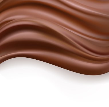creamy chocolate over white background. sweet food design templa clipart