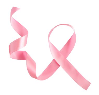pembe Bükülü Şeride beyaz izole. abst ile yumuşak hafif renk