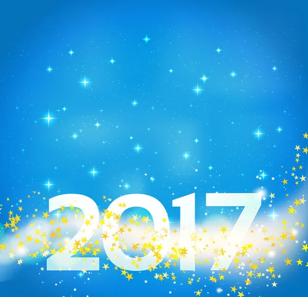 mutlu yeni yıl çizim 2017 numara ve flowi birlikte soyut