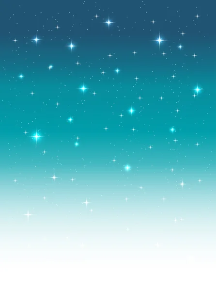 Night sky vertical background with shimmering light and stars. v — Stock Vector