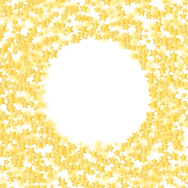 Stralende sterren ronde frame over wit. vector ontwerpsjabloon — Stockvector