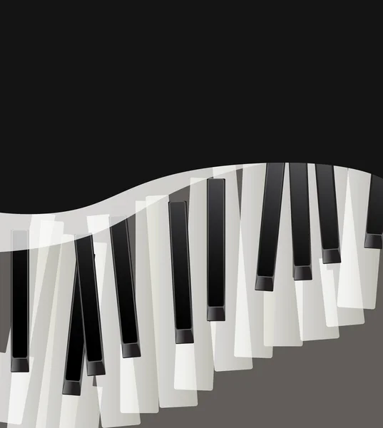 Pianoforte tasti sfondo musicale astratto con spazio per il testo. vetta — Vettoriale Stock