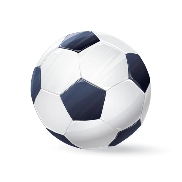 Fußball auf weiß. Fußballsportartikel. Vektor — Stockvektor